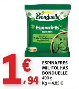 E.Leclerc espinafres mil-folhas bonduelle promoção