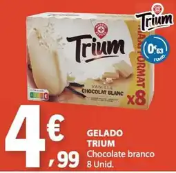 E.Leclerc Gelado trium chocolate branco promoção
