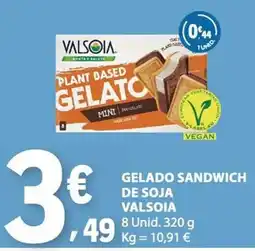 E.Leclerc Gelado sandwich de soja valsoia promoção