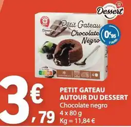 E.Leclerc Petit gateau autour du dessert chocolate negro promoção