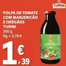 E.Leclerc Polpa de tomate com manjericão e orégãos turini promoção
