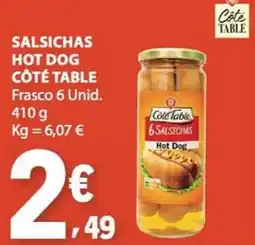 E.Leclerc Salsichas hot dog côté table promoção