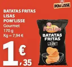 E.Leclerc batatas fritas lisas pom'lisse gourmet promoção