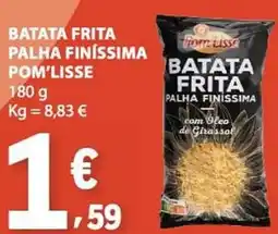E.Leclerc batata frita palha finíssima pom'lisse promoção