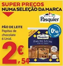 E.Leclerc Pão de leite pasquier pepitas de chocolate promoção