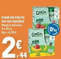 E.Leclerc Puré de fruta go go squeeze promoção