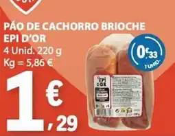 E.Leclerc Pão de cachorro brioche epi d'or promoção