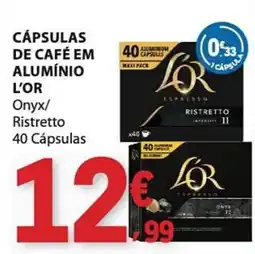 E.Leclerc Cápsulas de café em alumínio l'or onyx/ ristretto promoção