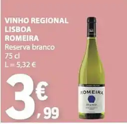 E.Leclerc Vinho regional lisboa romeira reserva branco promoção