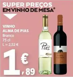 E.Leclerc Vinho alma de pias branco promoção