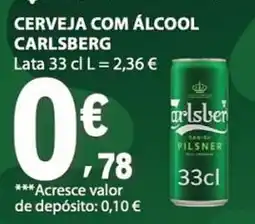 E.Leclerc Cerveja com álcool carlsberg promoção