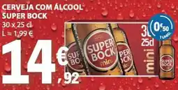 E.Leclerc cerveja com álcool super bock mini promoção