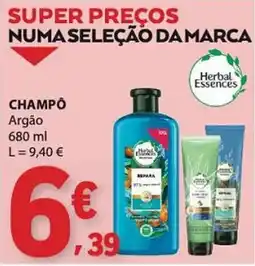 E.Leclerc Champô Argão Herbal Essences promoção