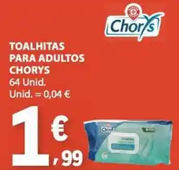 E.Leclerc toalhitas para adultos chorys promoção