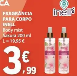 E.Leclerc Fragrância para corpo inell body mist sakura promoção