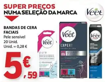 E.Leclerc Bandas de cera faciais veet promoção