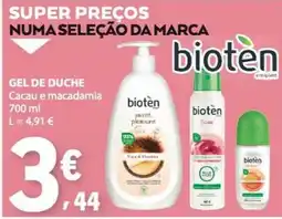 E.Leclerc Gel de duche bioten cacao e macadamia promoção