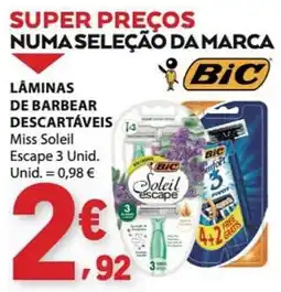 E.Leclerc Lâminas de barbear descartáveis miss soleil escape promoção