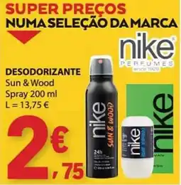 E.Leclerc Desodorante nike sun & wood promoção