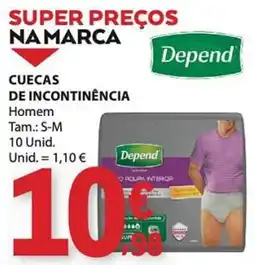 E.Leclerc Cuecas de incontinência depend homem promoção