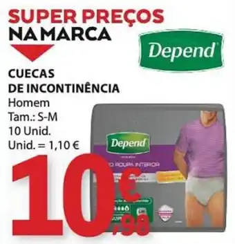 E.Leclerc Cuecas de incontinência depend homem promoção