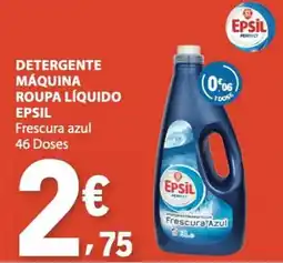 E.Leclerc detergente máquina roupa líquido epsil frescura azul promoção