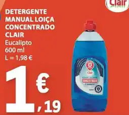 E.Leclerc detergente manual loiça concentrado clair eucalipto promoção