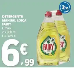 E.Leclerc Detergente manual loiça fairy limão promoção