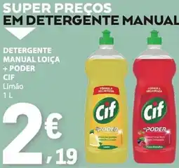 E.Leclerc Detergente manual loja + poder cif limão promoção