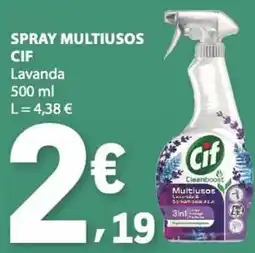 E.Leclerc Spray multiusos cif lavanda promoção