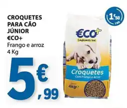 E.Leclerc Croquetes para cão júnior eco+ frango e arroz promoção