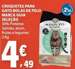 E.Leclerc Croquetes para gato bolas de pelo marca guia seleção promoção