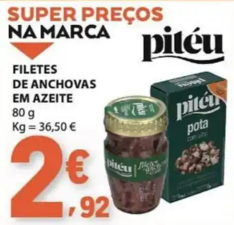 E.Leclerc Filetes de anchovas em azeite pitéu promoção