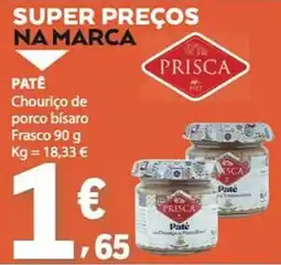 E.Leclerc Patê chouriço de porco bisaro prisca promoção