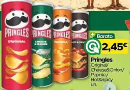 Supermercados Preços Baixos Pringles Original/Cheese&Onion/Paprika/Hot&Spicy un. promoção