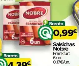 Supermercados Preços Baixos Salsichas Nobre Frankfurt promoção