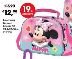 Americana Lancheira térmica Minnie 3D promoção