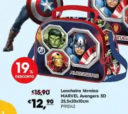 Americana Lancheira térmica MARVEL Avengers 3D promoção