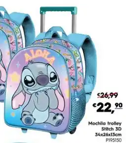 Americana Mochila trolley Stitch 3D promoção