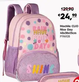 Americana Mochila clio nice day promoção