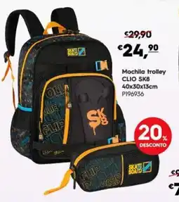 Americana Mochila trolley Clio SK8 promoção
