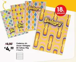 Americana Caderno A4 Ancor Vintagey promoção