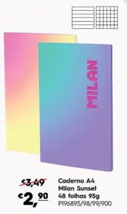 Americana Caderno A4 Milan Sunset promoção