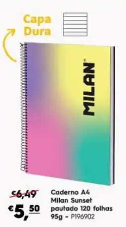 Americana Caderno A4 Milan Sunset promoção