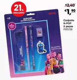 Americana K-pop demon hunters set papeleria promoção