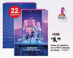 Americana Pasta de elásticos A4 K-POP lombada de 25mm promoção