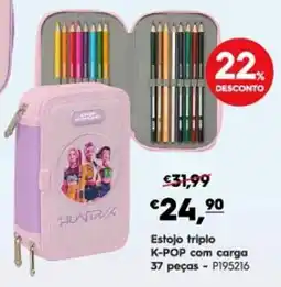 Americana Estojo triplo K-POP com carga promoção