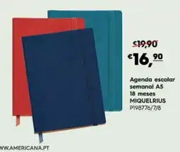 Americana Agenda escolar semanal A5 MIQUELRIUS promoção