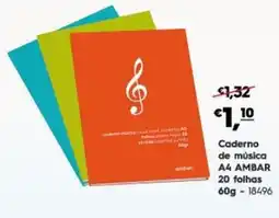 Americana Caderno de música A4 AMBAR promoção