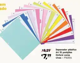 Americana Separador plástico Oxford cores vivas promoção